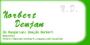 norbert demjan business card